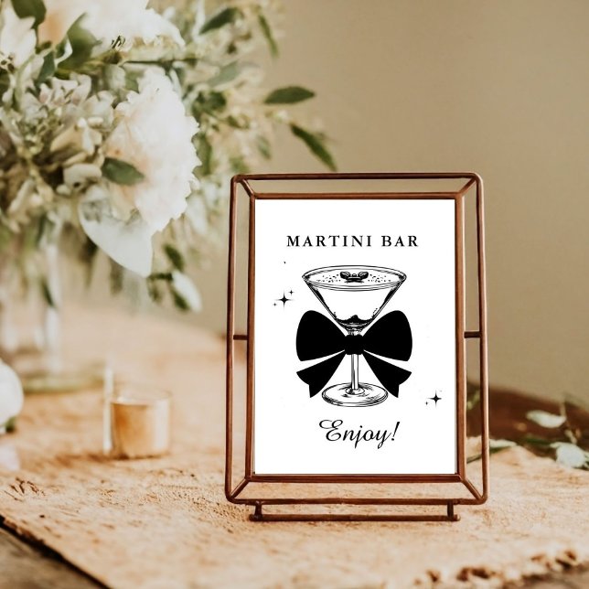 A tini Bit Older Martini Birthday Bar Drink bar Poster (Creator Uploaded)