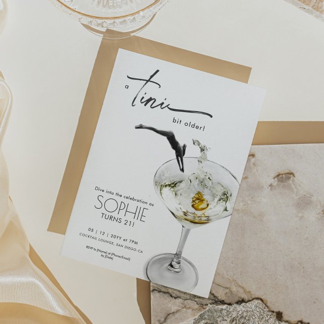A Tini Bit Older Martini Birthday Invite (A Tini Bit Older Martini Birthday Invite)