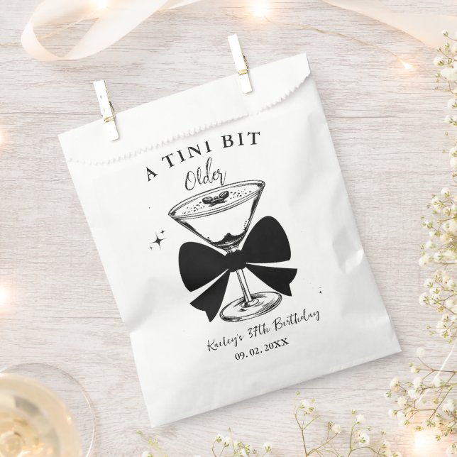 A tini Bit Older Martini Birthday Party Favour Bags (Clipped)
