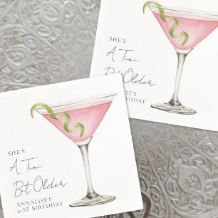 A Tini Bit Older Martini Birthday Party Napkin