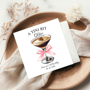 A Tini Bit Older Martini Birthday party  Napkin