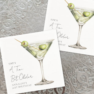 A Tini Bit Older Martini Birthday Party Napkin
