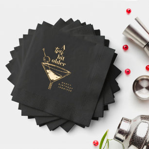 A Tini Bit Older Martini Birthday Party Napkins