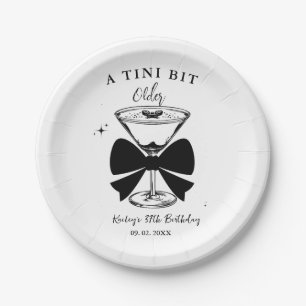 A tini Bit Older Martini Birthday Party Paper Plate