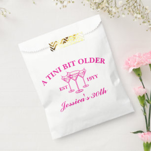 A Tini Bit Older Martini Custom Birthday Party  Favour Bags