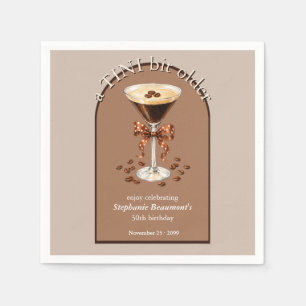 A Tini Bit Older Martini Espresso Brown Arch 30th Napkin