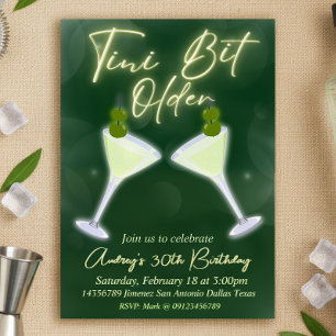 A Tini Bit Older - Martini Invitation