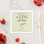a Tini Bit Older Martini Olive Birthday  Napkin<br><div class="desc">Introducing our exquisite Martini Birthday Party Collection, a true embodiment of elegance and sophistication. Crafted with meticulous attention to detail, this invitation exudes a sense of opulence that is sure to captivate your esteemed guests. The sleek design features a stunning martini glass, delicately adorned with black retro sparkles, evoking a...</div>