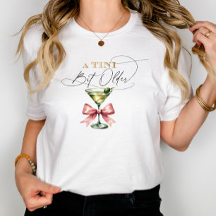 A Tini Bit Older Martini Pink Bow Tri-Blend Shirt