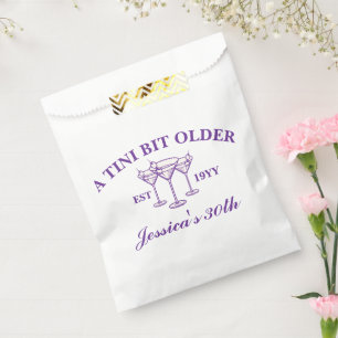 A Tini Bit Older Martini Purple Birthday Party Favour Bags
