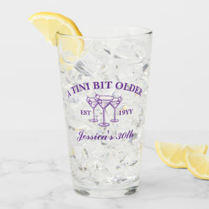 A Tini Bit Older Martini Purple Birthday Party Glass