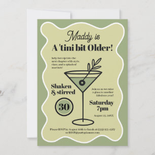 A Tini Bit Older Martini-Themed Birthday Invitation