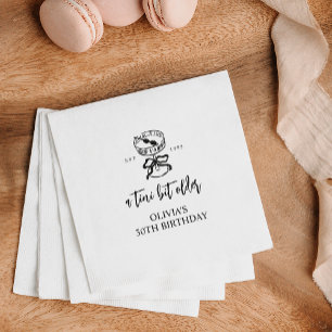A Tini Bit Older Martini Themed Birthday Party Napkin