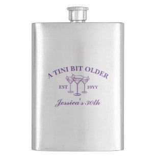 A Tini Bit Older Purple Martini Birthday Party  Hip Flask