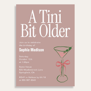 A Tini Bit Older Retro Birthday Invitation