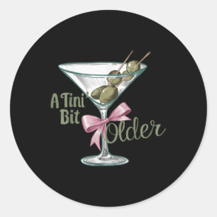 A Tini Bit Older Retro Vintage Style Classic Round Sticker