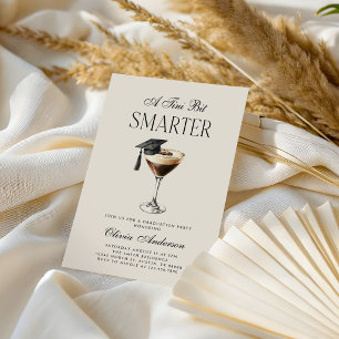 A Tini Bit Smarter Espresso Martini Graduation Invitation