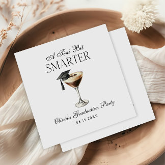 A Tini Bit Smarter Espresso Martini Graduation Napkin