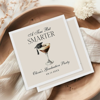 A Tini Bit Smarter Espresso Martini Graduation Napkin