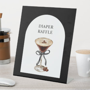 A Tini On is on the Way Baby Shower Pedestal Sign