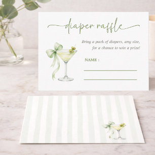 A Tini One Baby Shower Game Diaper Raffle Enclosure Card