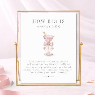A Tini One Baby Shower How Big Is Mummy's Belly Poster
