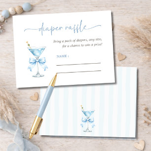 A Tini One Boy Baby Shower Game Diaper Raffle  Enclosure Card
