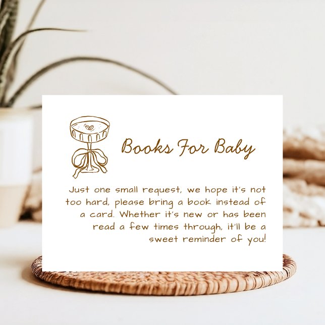 A Tini One Doodle Martini Books For Baby Shower Enclosure Card (Creator Uploaded)