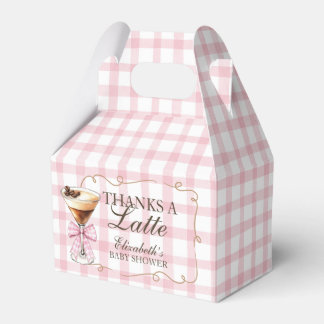 A Tini One Espresso Martini Pink Bow Baby Shower Favour Box