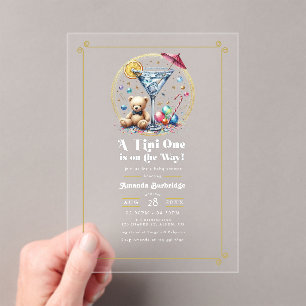A Tini One Is On The Way Baby Shower Clear Acrylic Invitations