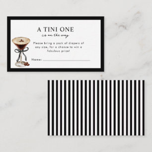 A Tini One is on the Way Baby Shower Enclosure Card