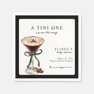 A Tini One Is on the Way Baby Shower  Napkin