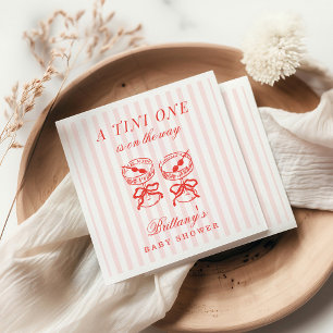 A Tini One Is On The Way Baby Shower Napkin