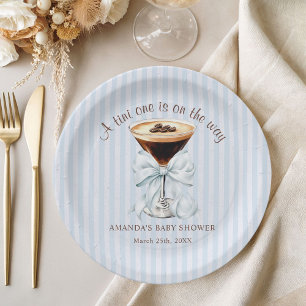 A tini One is on the Way Baby Shower Paper Plate