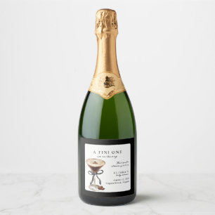 A Tini One Is on the Way Baby Shower  Sparkling Wine Label