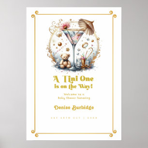 A Tini One Is On The Way Baby Shower Welcome Poster