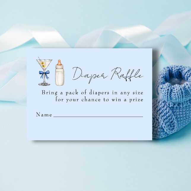 A Tini One Is On The Way Diaper Raffle Baby Shower Enclosure Card (Creator Uploaded)