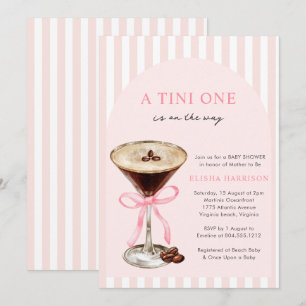 A Tini One Is on the Way Girl  Baby Shower Invitation