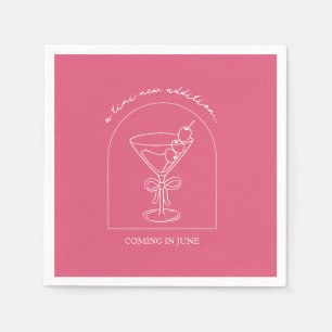 A Tini One Is On the Way Martini Baby Shower Napk Napkin