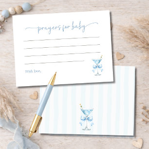 A Tini One Martini Baby Shower Prayers For Baby Enclosure Card