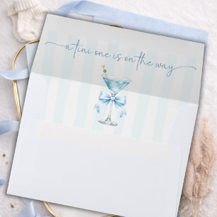 A Tini One Martini Theme Boy Baby Shower Envelope