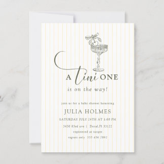 a Tini One  Modern Elegant Baby Shower Invitation