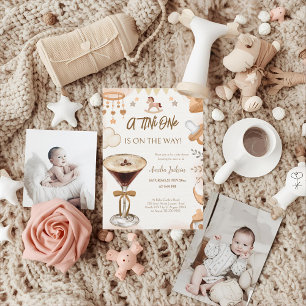 A Tini One On The Way Espresso Martini Baby Shower Invitation
