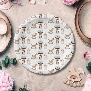 A Tini One On The Way Espresso Martini Baby Shower Paper Plate