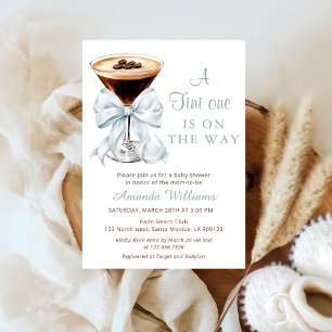 A Tini One On The Way Espresso Martini Invitation