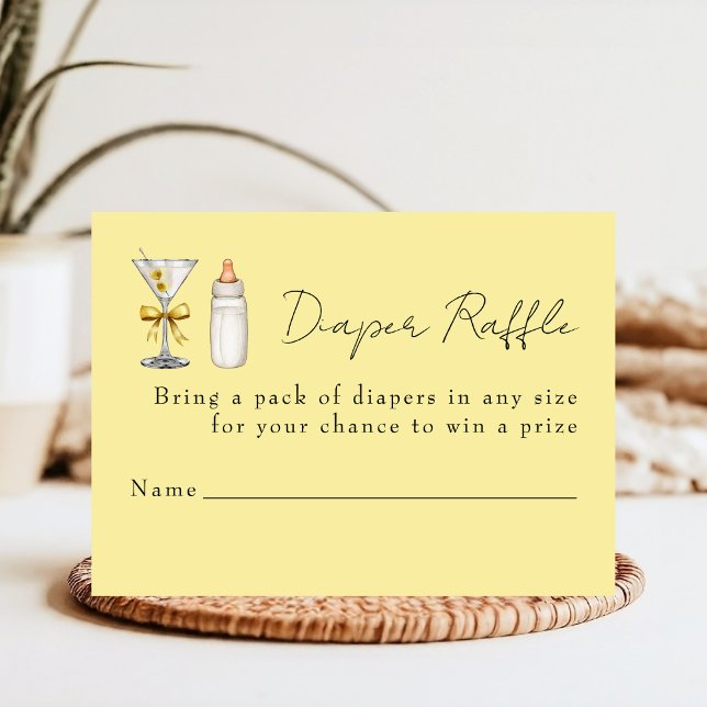 A Tini One Yellow Diaper Raffle Baby Shower Enclosure Card (Creator Uploaded)