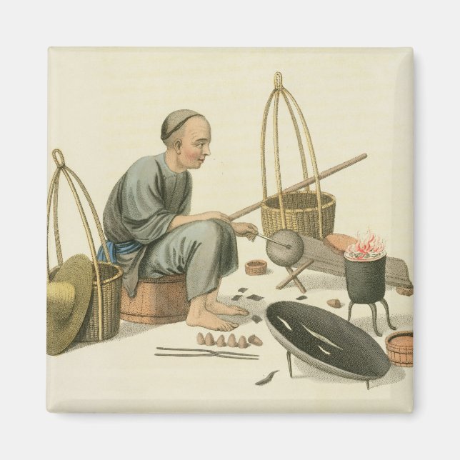 A Tinker, plate 37 from 'The Costume of China', en Magnet (Front)