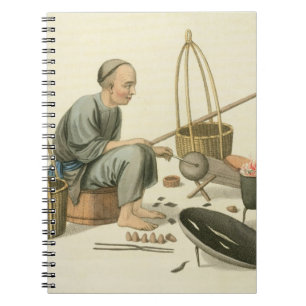 A Tinker, plate 37 from 'The Costume of China', en Notebook