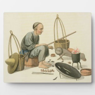 A Tinker, plate 37 from 'The Costume of China', en Plaque