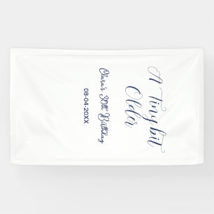 a tiny bit older 30th birthday navy blue trendy mo banner